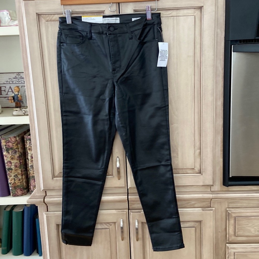 Sanctuary Black Coated Skinny Pants